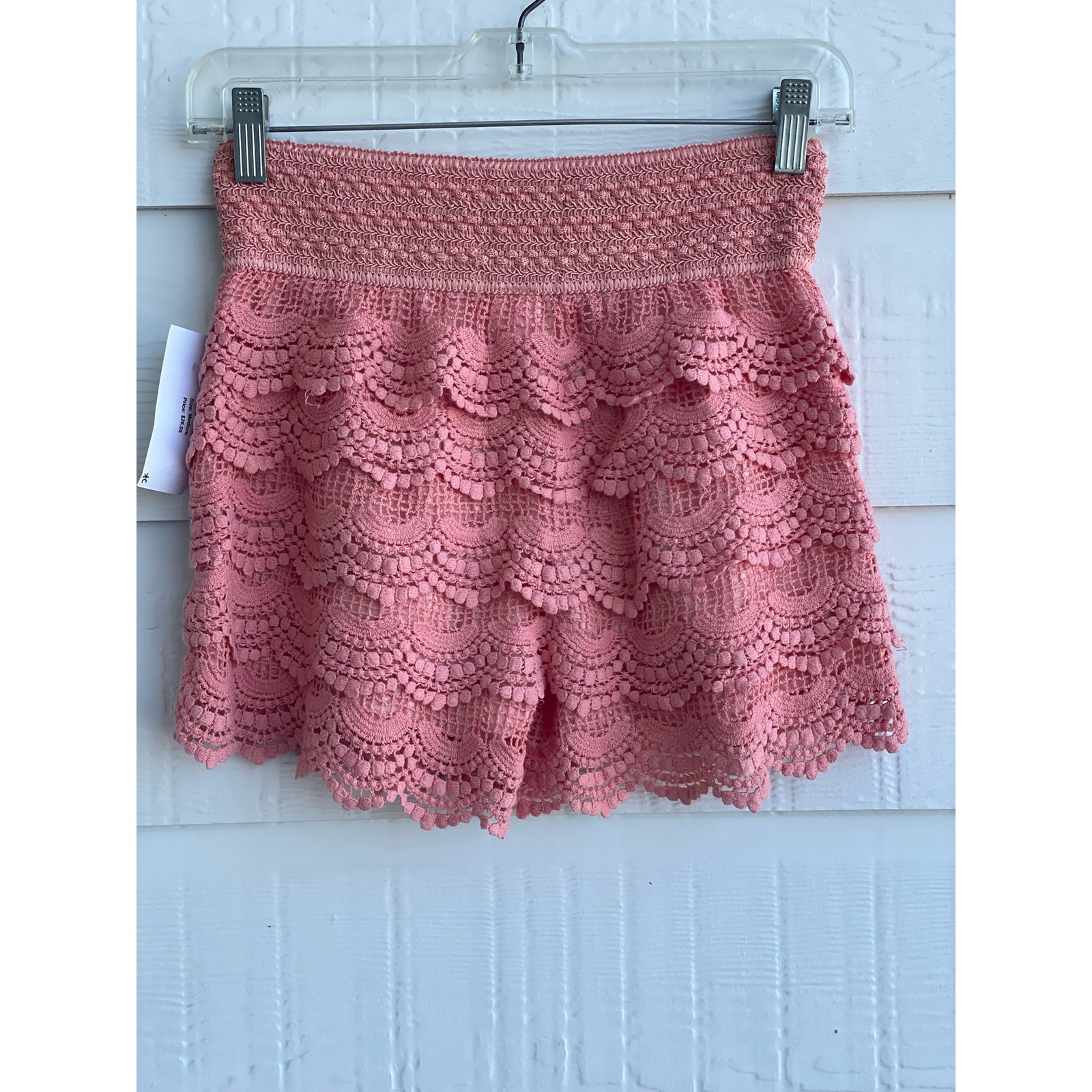 Gug Pink Ruffle Lace Shorts Medium New With Tag — image 2 of 8